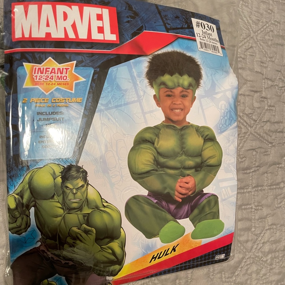 Hulk infant costume 12-24 months
